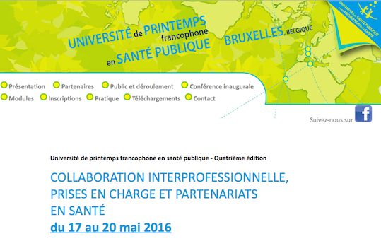 La quatrième université de printemps francophone en santé publique